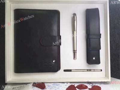 Replica Mont Blanc Starwalker Pen&notebook&Lenther Pen Holder set - 4 items